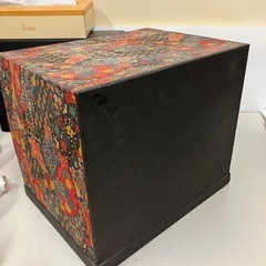 ☆値下げ☆H2507-444 レトロ和紙小物入れ3段 中古 現状お渡しの画像
