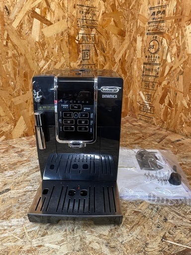 s7372) デロンギ ディナミカ ECAM35015 コンパクト全自動コーヒーマシン 100V/50-60Hz エスプレッソマシン ブラック 本体 DeLonghi 中古