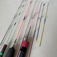 ワカサギ釣りセット 33点セット ロッド リール ロッドホルダー 餌通し 氷取り スカリ マキエスプーン 中古品  の画像