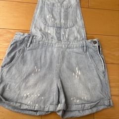 OLD NAVY サロペット　ショートパンツ　オーバーオール　デニム　160の画像