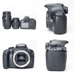 【全国送料無料】 Canon EOS Kiss X50✨ ショット数わずか！ 元箱付き 超望遠レンズ付き ダブルレンズセット ズームセット✨ 届いたらすぐに使えます✨ キヤノン キャノンの画像