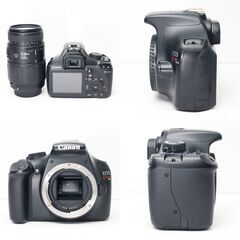 【全国送料無料】 Canon EOS Kiss X50✨ ショット数わずか！ 元箱付き 超望遠レンズセット ズームセット✨ 届いたらすぐに使えます✨ キヤノン キャノンの画像