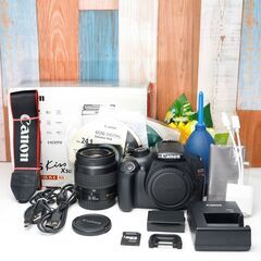 【全国送料無料】 Canon EOS Kiss X50✨ ショット数わずか！ 元箱付き シングルレンズセット ズームセット✨ 届いたらすぐに使えます✨ キヤノン キャノンの画像
