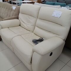 ★リユースのサカイ日立店★HJ7130  2人掛けソファ アイボリー H98×D97～165×W156 クリーニング済み の画像