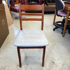 H2507-185 ダイニングチェア ホワイト① キズ汚れ有り