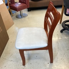 H2507-185 ダイニングチェア ホワイト① キズ汚れ有りの画像