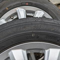 ダンロップ155-65-13(4本セット中古)の画像