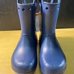 S900/クロックス キッズ ハンドル イット レイン ブーツ ネイビー J1/19.5cm　防水性レインブーツ　驚くほど軽く、履くのが楽しくなるシューズの画像