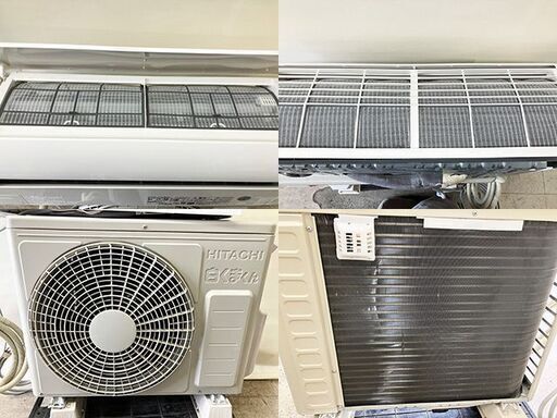 【札幌市内配送可】日立 ルームエアコン 白くまくん RAS-AJ22M おもに6畳用 2.2Kw 冷暖房 AJシリーズ リモコン付き 2023年製 美品