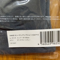 新品 未開封品 VIAGEナイトブラエアーLサイズ ショーツエアーLLサイズ　ダークブルー×グレーの画像
