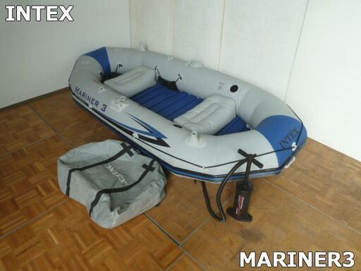 【中古】インテックス ゴムボート マリナー 3 空気注入式ボート バス 釣り アウトドア 3人乗り 小型 ボート INTEX MARINER 3 フィッシング