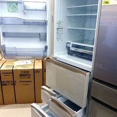 札幌市 清田区 東芝 TOSHIBA 5ドア 冷蔵庫 ラピスアイボリー 左開き  VEGETA GZシリーズ 大型冷蔵庫の画像