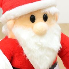 無料　ぬいぐるみ　サンタクロース　横33㎝×奥行き24㎝×高さ44㎝　人形　クリスマス　中古品の画像