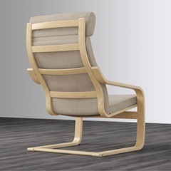 IKEA (イケア)  ＩＫＥＡ/イケア POANG/ポエング アームチェア バーチ材突き板/ヒッラレド ベージュの画像