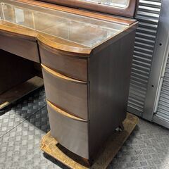 店頭引き渡し 中古 ドレッサー 化粧台 鏡台 アクセサリー入れ付き 木製 家具の画像