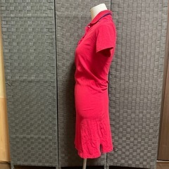 美品 コムサ 赤 ポロシャツ ワンピースの画像