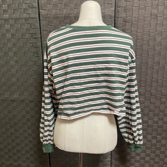 美品 グリーン ボーダー  ダンス衣装の画像