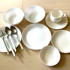 白食器　無印カトラリー　無料でお譲りしますの画像