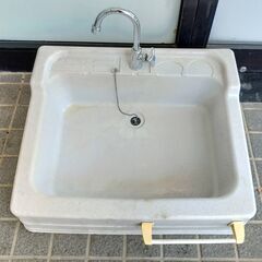 △ 簡易流し台 ガーデンシンク 流し台 ゴム栓の割れプラスチック...