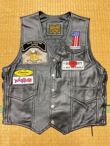 ハーレダビットソン　皮　ベスト