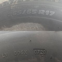  価格交渉可能！！　150ランクルプラド等に！！　265/65/17　エクストリームJ　4本セット！！の画像
