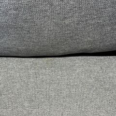 店頭引き渡し 中古 ソファ ３人掛け オットマン付 グレー カウチソファ 家具の画像