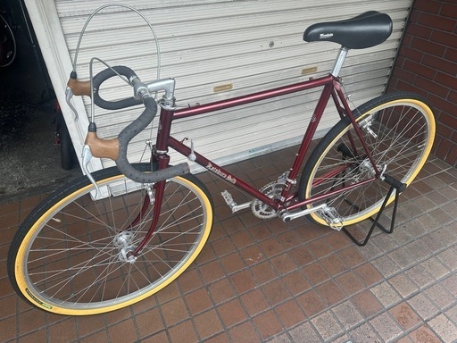 ★稀少品★片倉シルク　昭和レトロ　サイクリング　クロモリフレーム　2×5speed　ダブルレバー