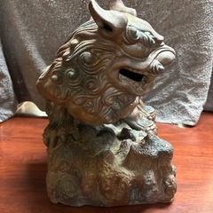 白峰作・本格陶器シーサー／大型・美品の画像