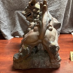 白峰作・本格陶器シーサー／大型・美品の画像