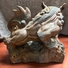 白峰作・本格陶器シーサー／大型・美品の画像
