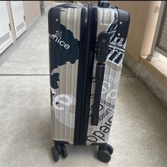 ファッショナブルな20インチのハイブリッドラゲージ。伸縮ハンドル、スピナーホイール、TSAロック付き。耐久性のあるABS+PC素材、カジュアルスタイルの画像