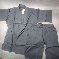 新品 メンズ 甚平 グレーストライプ 上下セット ルームウェア ...