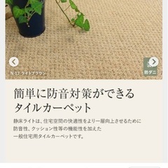 最終値下げ  新品未開封  タイルカーペット　静床ライトの画像