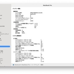 MacBookPro 2022 M2 / 8GB / SSD256 / バッテリー容量100%の画像