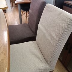 ★リユースのサカイつくば店★TK5900  ダイニングテーブルセット ブラウン H68×D85×W133 クリーニング済みの画像