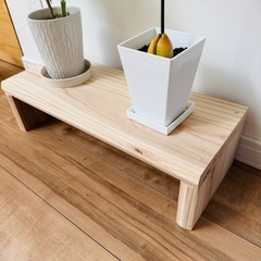 杉無垢材コの字家具/プランターラック/フリーラック/パソコンラック/モニター台の画像