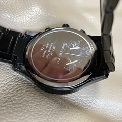 超美品　黒文字盤に金色Armani Exchange クロノグラフ 腕時計の画像
