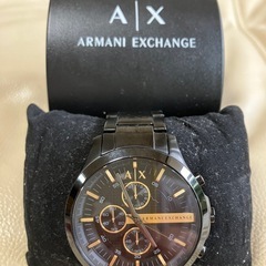 超美品　黒文字盤に金色Armani Exchange クロノグラ...