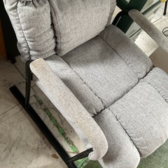 1人掛け椅子　グレー　シミあり 中古の画像