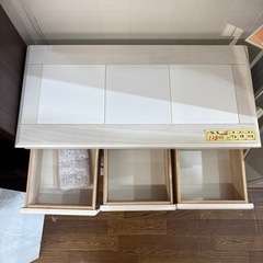 値下げしました！【天然木タイル付きカウンター】クリーニング済【管理番号10707】金の画像