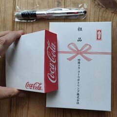 非売品・Coca-Cola・3色ペン&メモ帳セットの画像