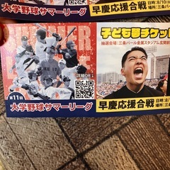 大学野球　早慶応援合戦チケット2枚の画像