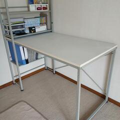 デスクワークデスク棚3段付きの画像