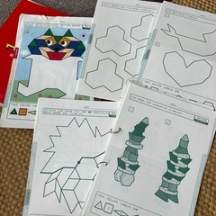 東洋館 パターンブロック タスクシートセット 知育玩具 おもちゃ パズル 積木の画像