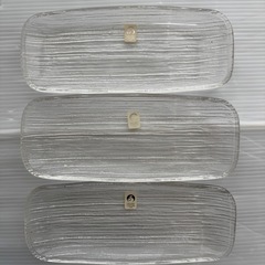 【未使用】　SASAKI CRYSTAL JAPAN ガラス皿 3枚セット♪の画像