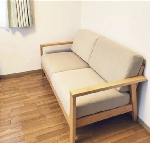 【8/17値下げしました】【横浜市手渡し】ソファ　木肘　北欧