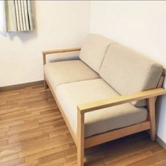 【横浜市手渡し】ソファ　木肘　北欧
