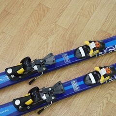 割れあり格安 130cm SHR 子供用カービングスキー MACHSPEED P-65 ブルー系 解放値 0.75～4.5 ビンディング付き  スキー板 札幌市 清田区 平岡の画像
