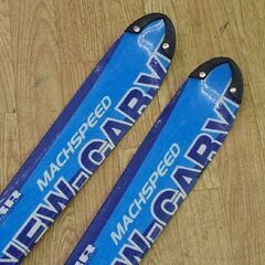 割れあり格安 130cm SHR 子供用カービングスキー MACHSPEED P-65 ブルー系 解放値 0.75～4.5 ビンディング付き  スキー板 札幌市 清田区 平岡の画像