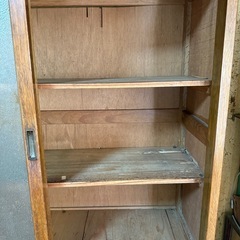 【GO-1072】食器棚 水屋 収納棚 キャビネット 昭和レトロ 古道具の画像